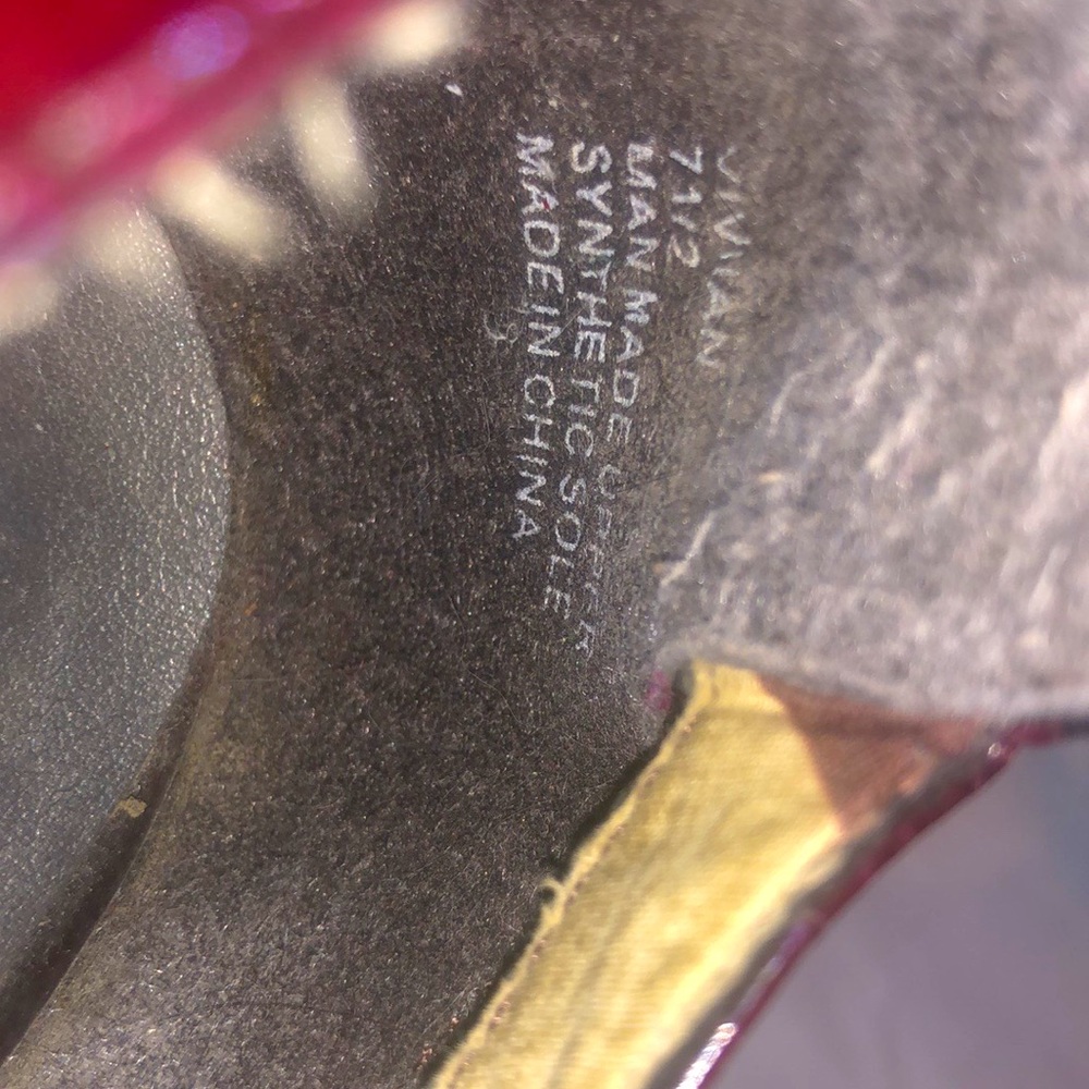 Shimmery blue-magenta painted Madden Girl heels - Picture 5 of 7